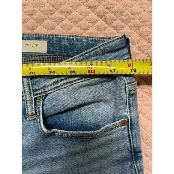 anthropologie Pilcro Women's Jeans Size 31 Blue Slim Boyfriend Long Pants - Picture 8 of 11